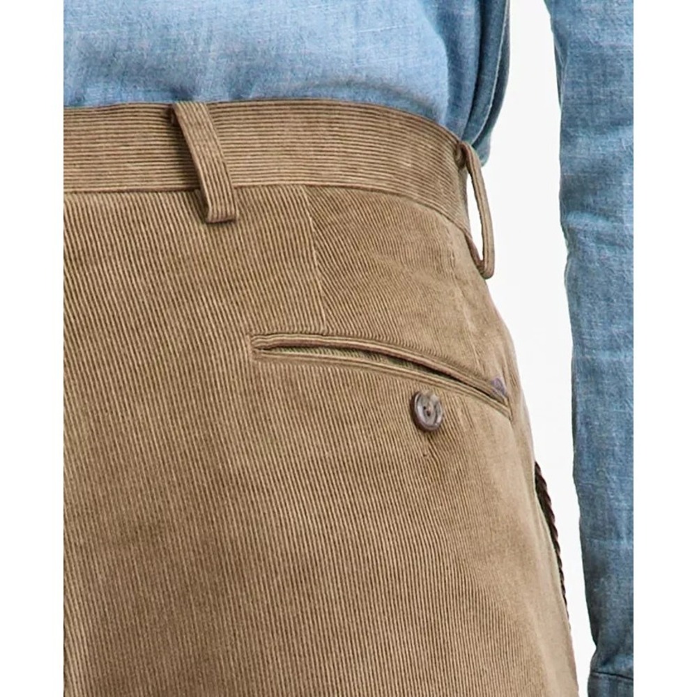 Tommy Hilfiger Men's Modern-Fit Solid Corduroy Pants 38W 30L Taupe - Picture 2 of 6